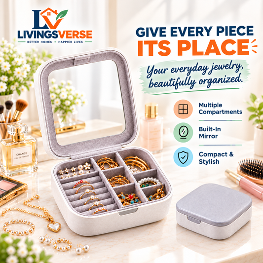 Jewelry Organizer Box Portable Storage Case (Small) for Women