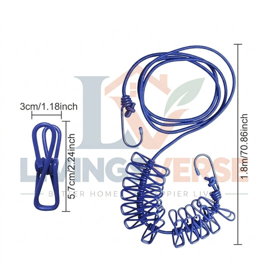 Portable Elastic Clothesline Anti-Slip Design Rope