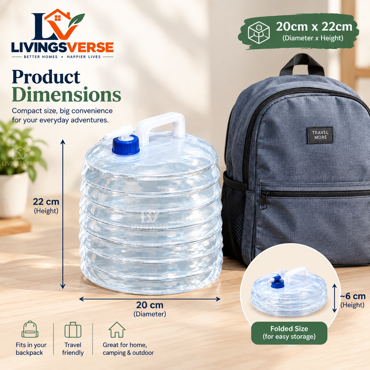 Collapsible Water Container - 10 Liter