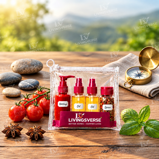 Travel Bottle Set - Refillable  4-in-1 Travel & Organization Kit