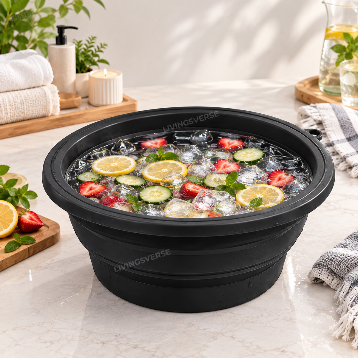 Collapsible Silicone Ice Facial Bowl