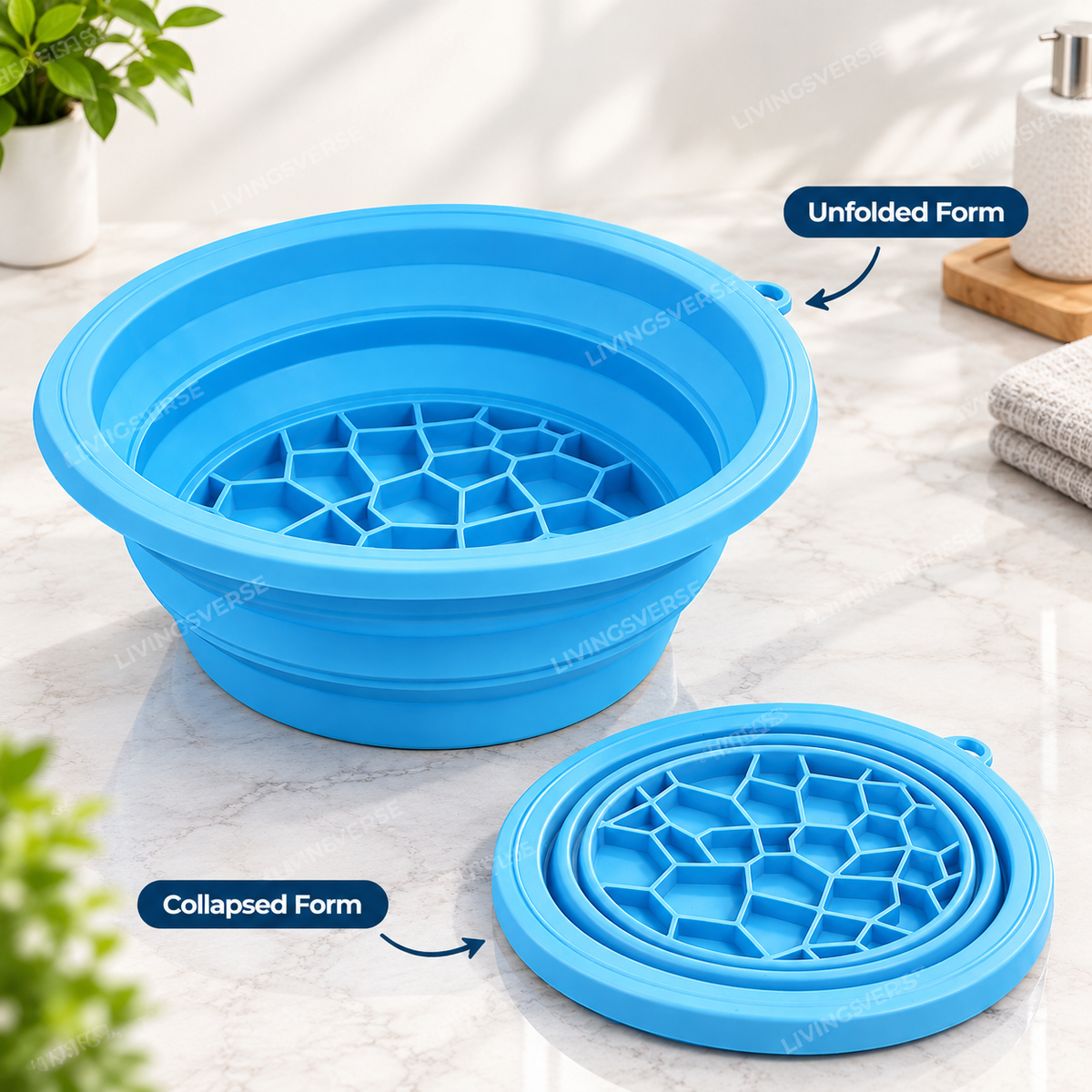 Collapsible Silicone Ice Facial Bowl