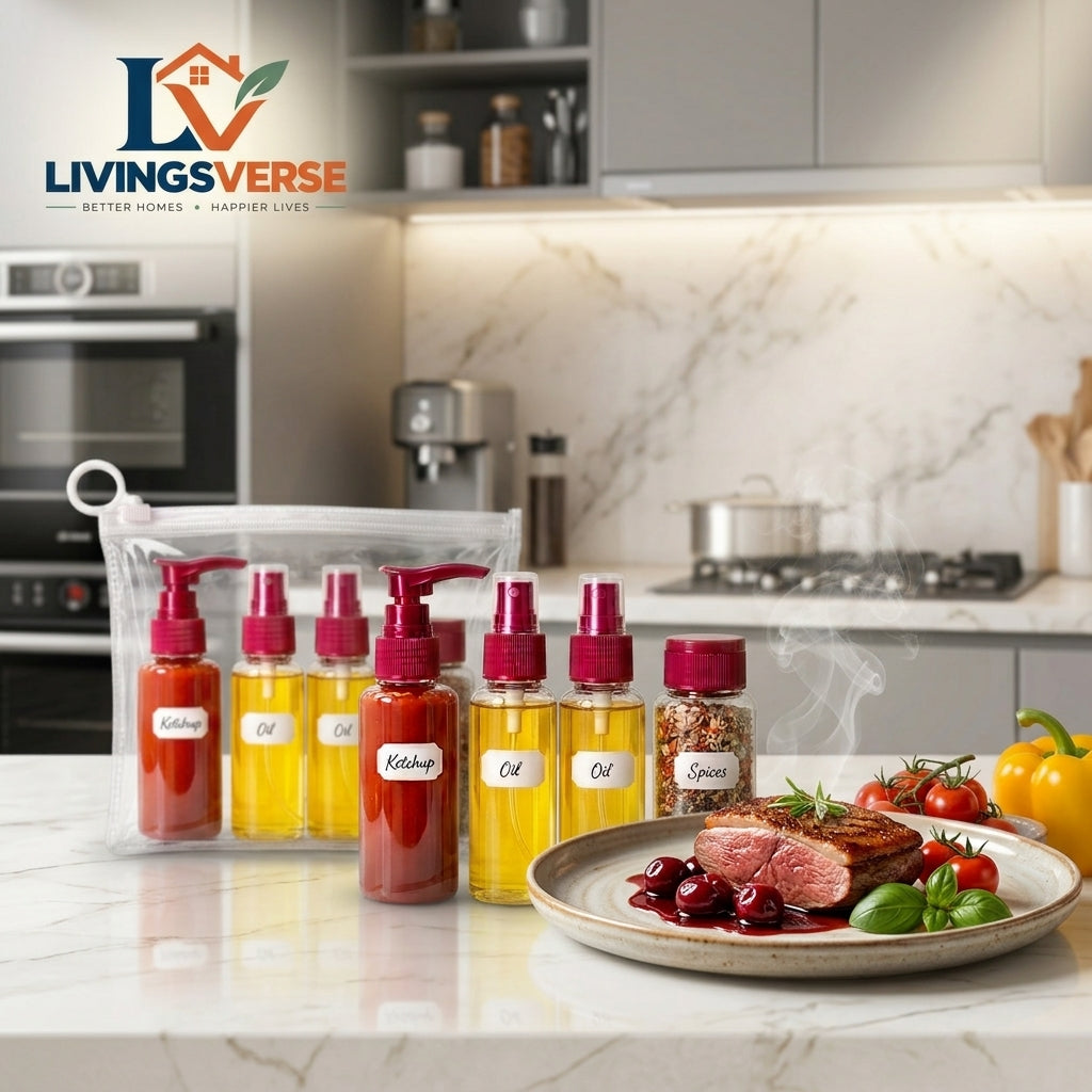 Travel Bottle Set - Refillable  4-in-1 Travel & Organization Kit